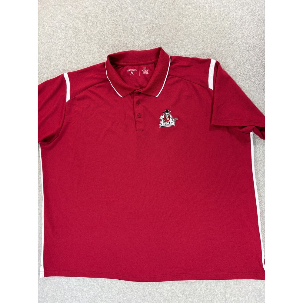 New Mexico State Aggies Stitched Logo S/S Campus Polo Shirt (Men's 3XL) Red